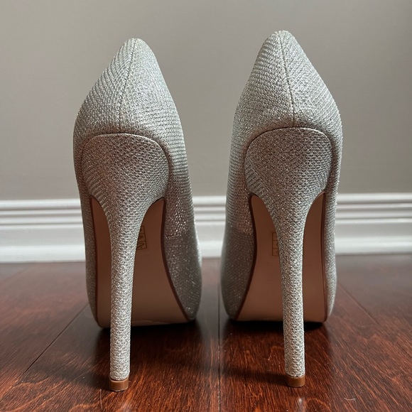 Spring Silver Glitter Heels - Picture 2 of 3